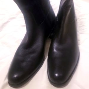 Sadini Black Knee High Riding Boots With Stretchy Calf -Size 13